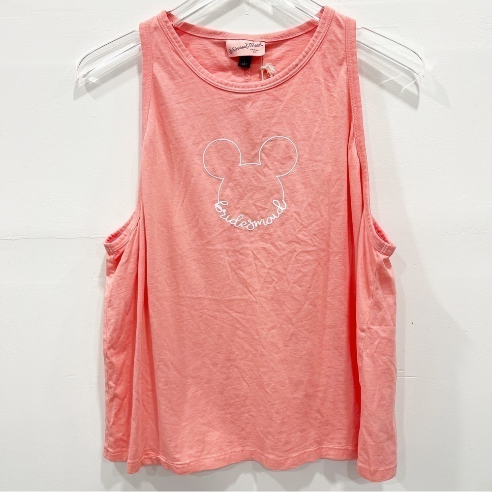 Universal Thread Sleeveless Mickey Bridesmaid Tank Top Large in Peach